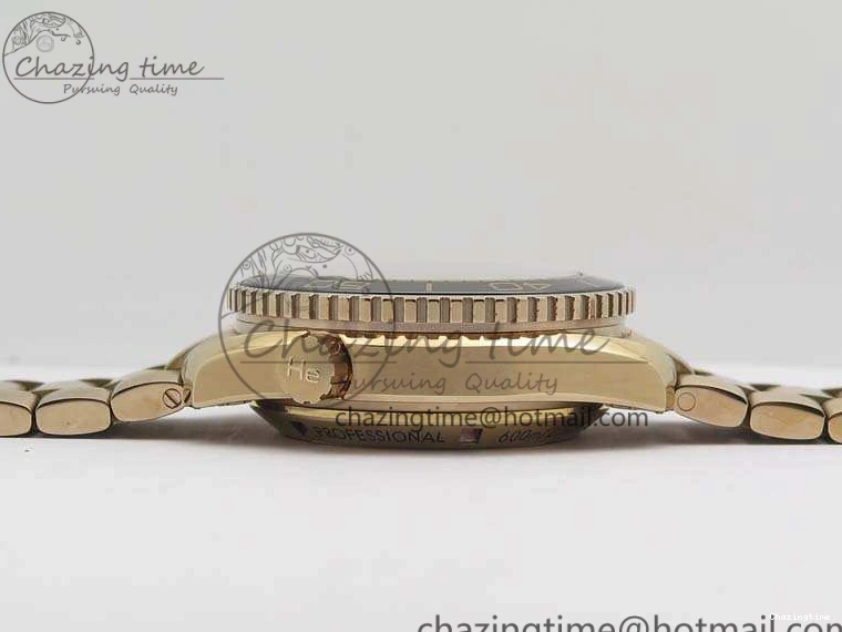 0328 Seamaster Pro Chrono RG Best Edition Black Ceramic Black Dial On RG Bracelet A ComfortFit 8130